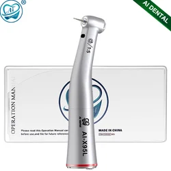 Contraángulo Dental de fibra óptica, pieza de mano de baja velocidad con cartucho y anillo rojo de eje medio X95L, 1: 5