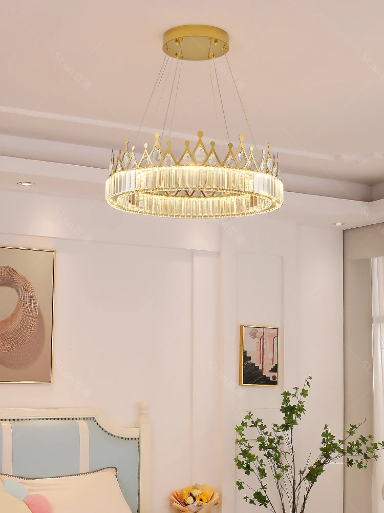 شيلان غرفة نوم قلادة ضوء، دافئ ورومانسي، غرفة نوم رئيسية على شكل تاج رائجة البيع على الإنترنت غرفة فتاة المشاهير الخفيفة الحديثة luxu #2