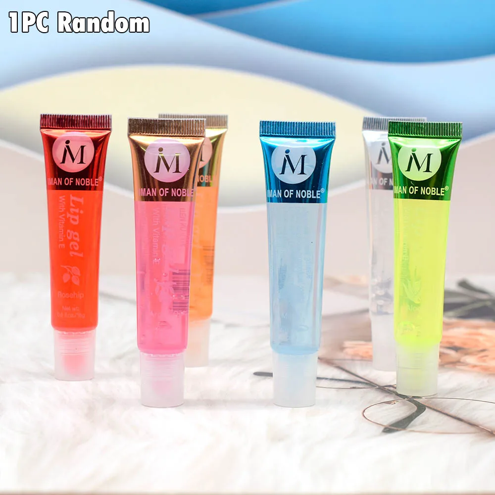 1PC Random Fruit Flavor Glossy Lip Oil Set Clear Hydrating Moisturizing Lip Gloss Women Lips Makeup Wholesale