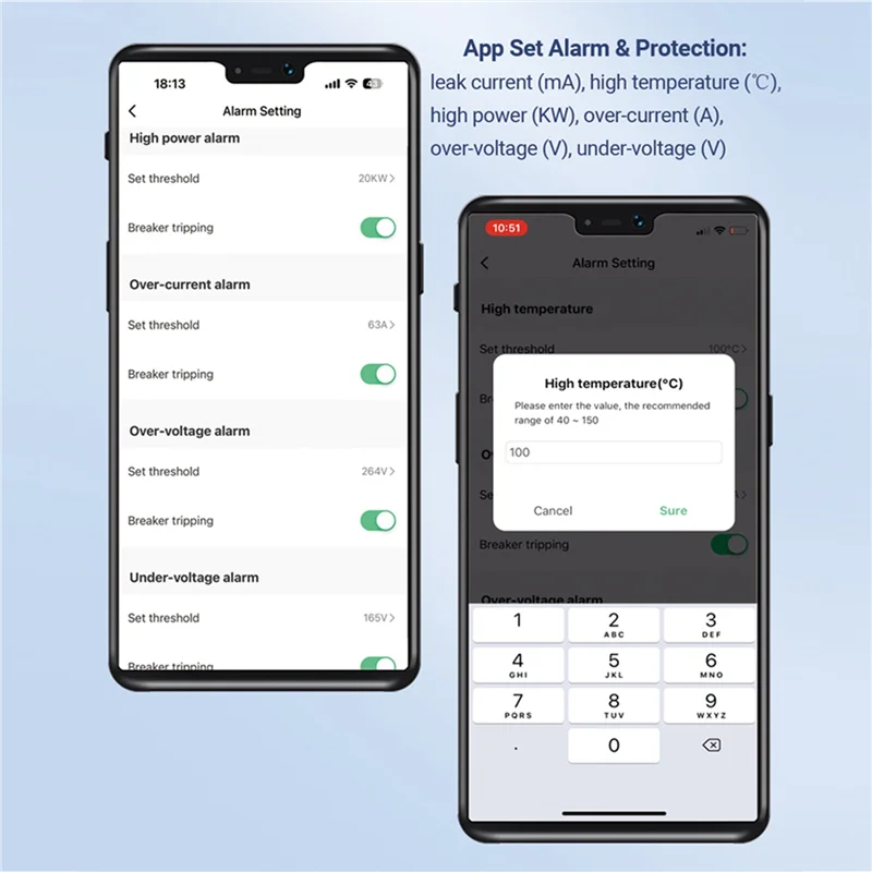 2X Zigbee TUYA Smart Life 2P/63A قطاع دارة تسرب الأرض أكثر من حماية الجهد الكهربي-A12I