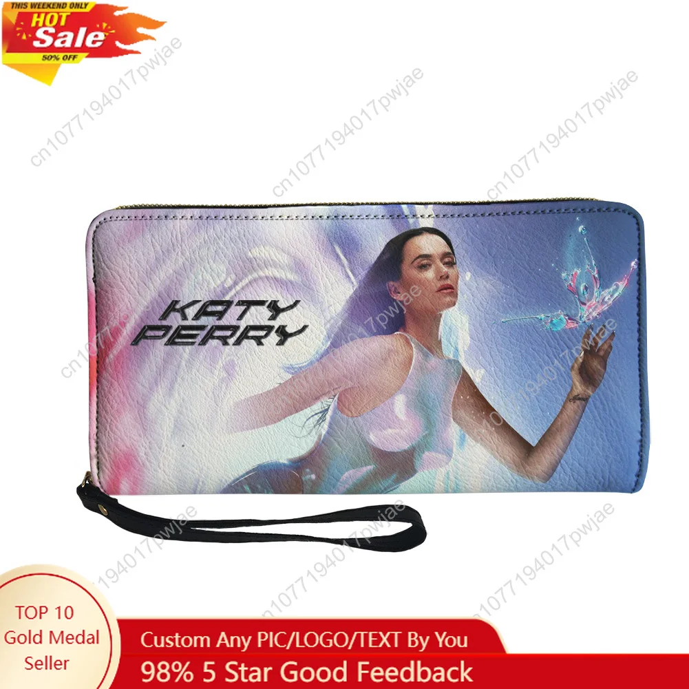 

Katy Perry Singer Custom Wallet Purse Sprunki Mens Womens Zipper Long Wallets Double Print Portable Wallet Gift Bag