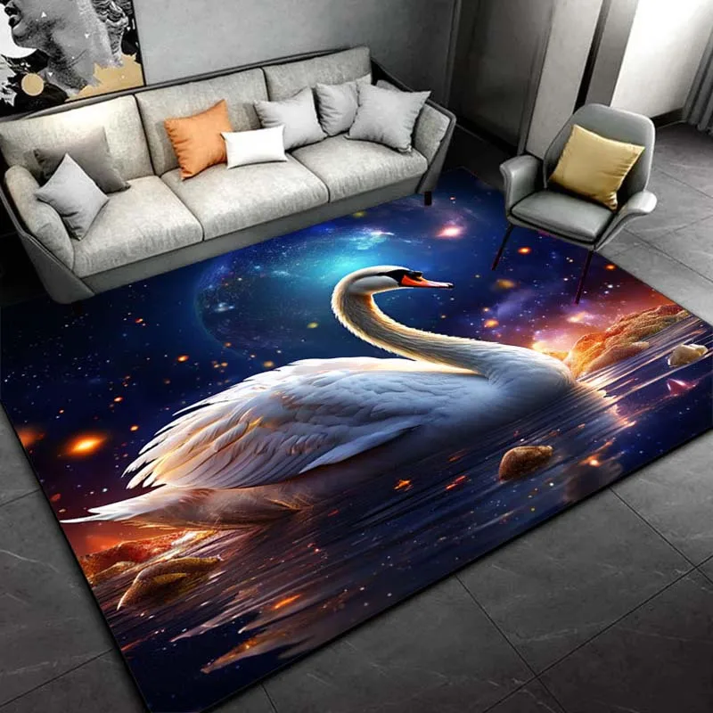 

Коврик «Космический лебедь»: мечтательный дизайн Galaxy для стильных живых помещений — добавьте прикосновение в стиле фэнтези к вашему дому. Противоскользящий ковер.