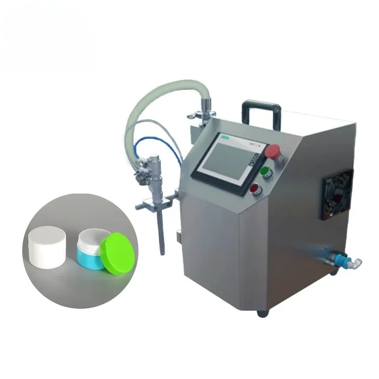 

Sauce Cosmetic Cream Ointment Jar Paste Paint Jam Bottle Semi-Automatic Viscous Liquid Filling Machine
