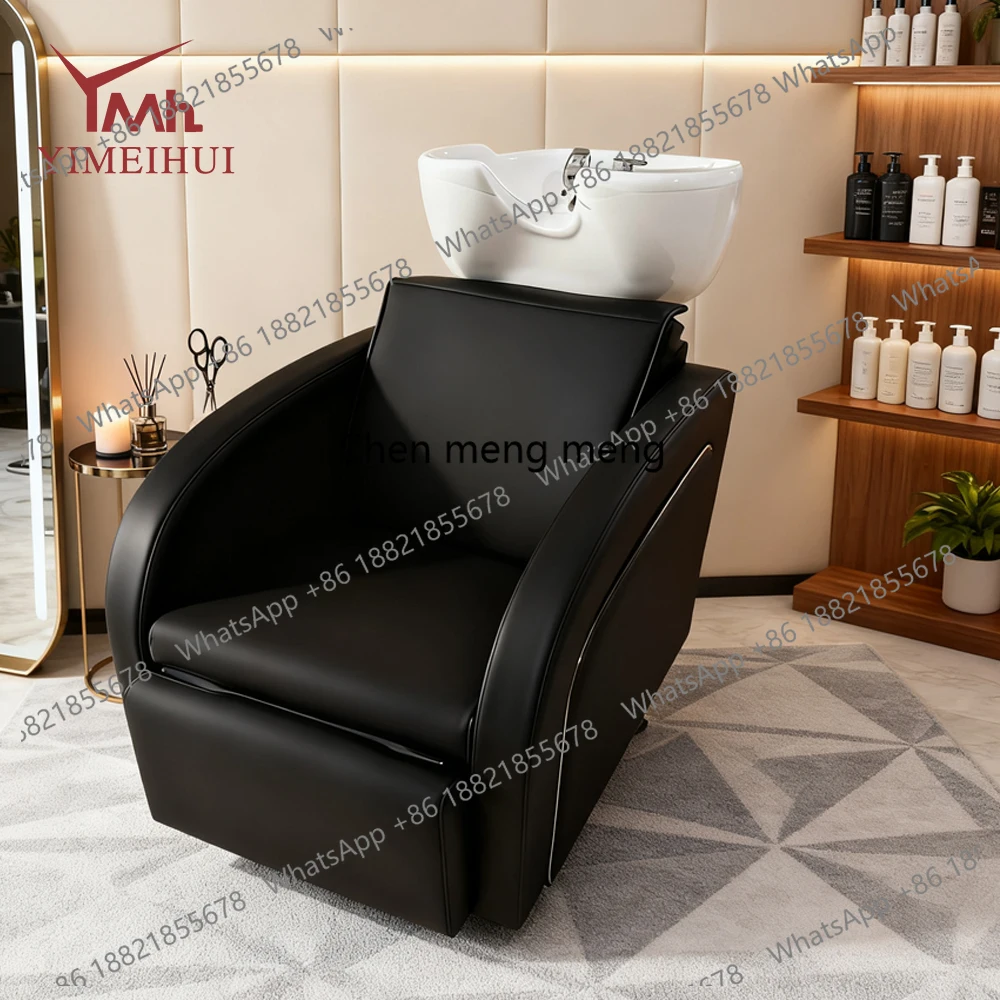 

Hair Salon Backwash Washing Chair Massage Shampoo Bowl Bed Chair With Electric Leg-Rest