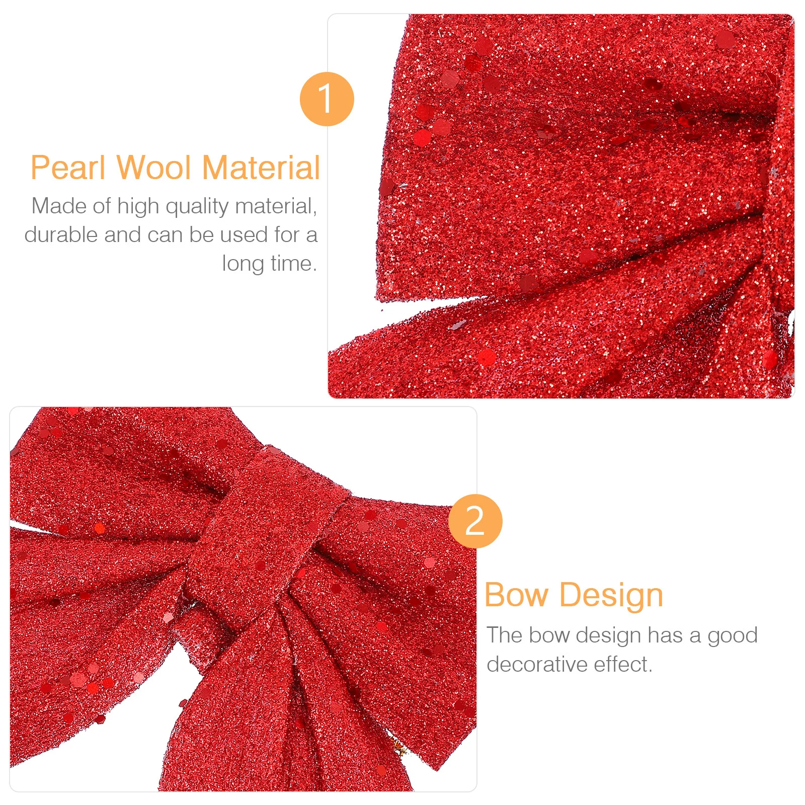 

6Pcs Christmas Tree Ornaments Bow Knot Xmas Pendants Shiny Tree Decorations Xmas Party Home Decorations Hanging Pendants