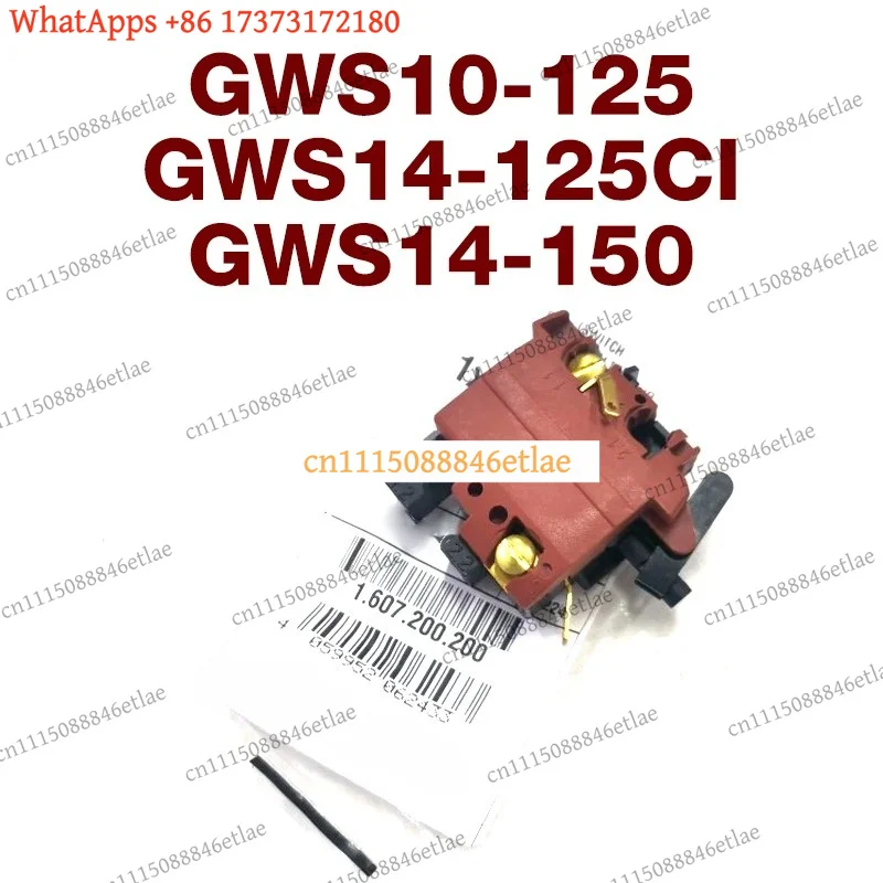 Angle Grinder Start Stop Switch 1607200200 for Bosch GWS10‑125 GWS14‑125CI 14‑150CI Spare Accessories