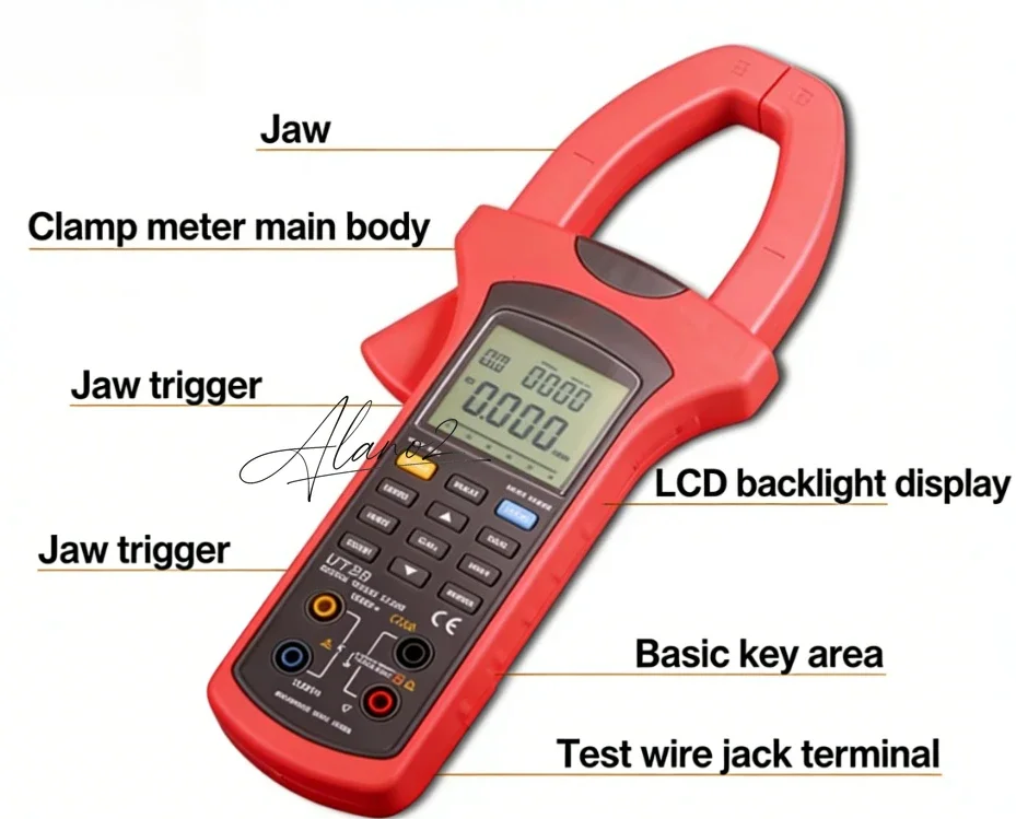 UT243 Digital Clamp Harmonic Power Measurement Automatic Range of AC Voltage and Current Meter