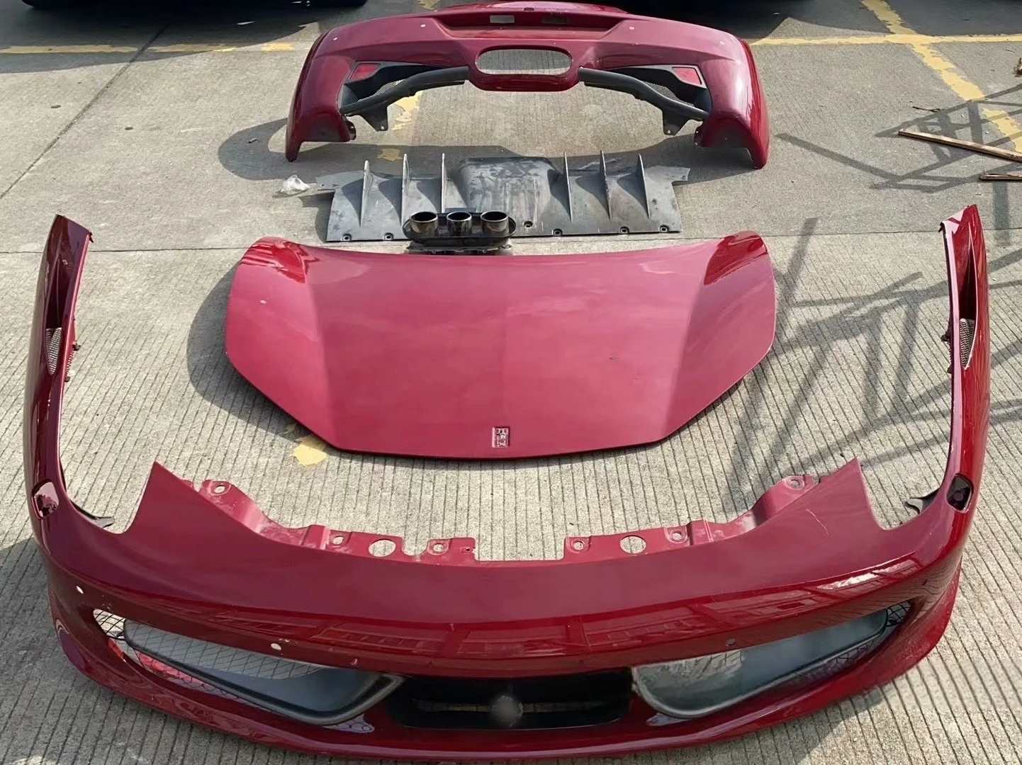 For Ferrari 458 Engine Hood Spoiler Rear Bumper Front Bumper Assembly Ferrari 458 Original Body Kit