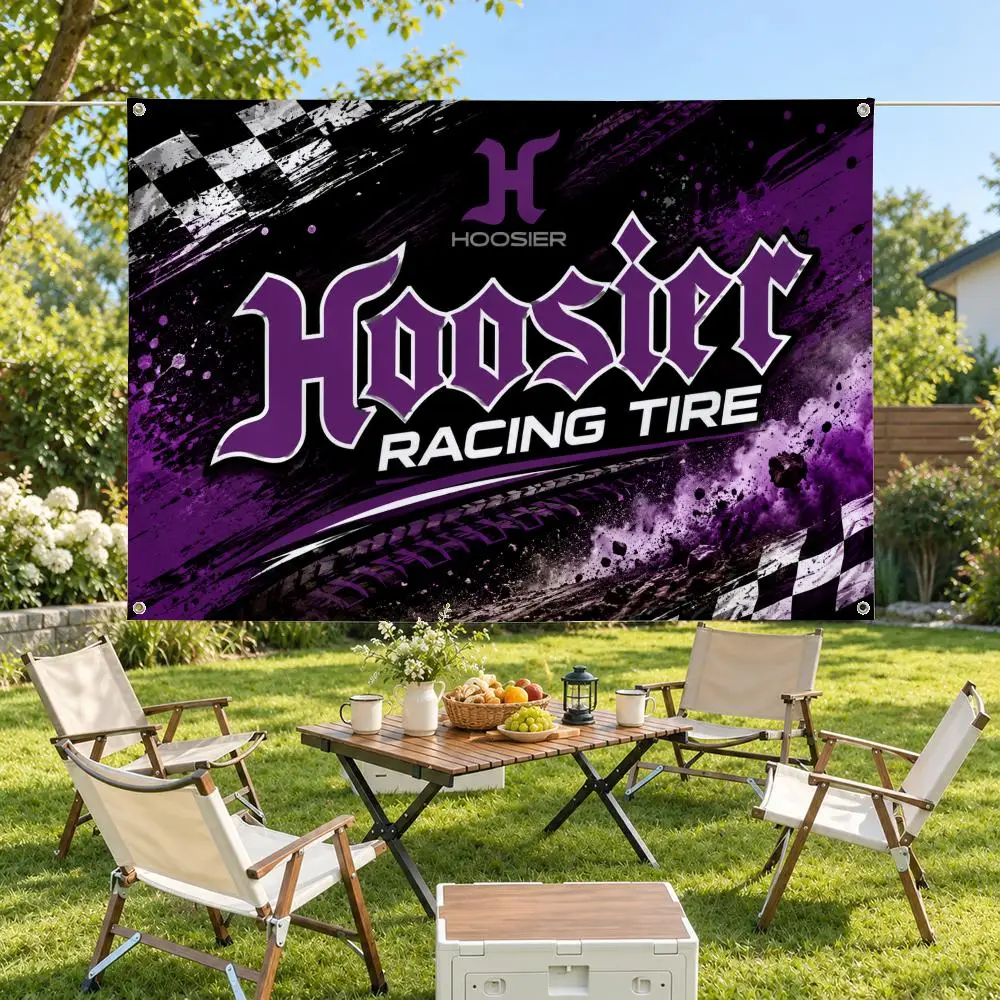 Brand Hoosier Racing Tire Flags Minimalist Fabric Banner Flags Garden Shop Bedroom Festival Birthday Wall Decor