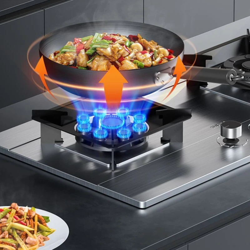 موقد غاز PS31 موقد Yuanyang تسعة تجويف موقد نار شرس غاز مزدوج منزلي جزءا لا يتجزأ من سطح المكتب