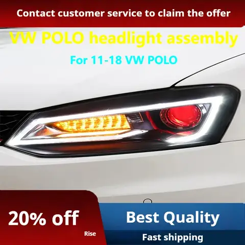 FT Car Lights For Volkswagen VW Polo Gti Headlights 2011-2018 LED Projetor Headlamp Daytime Running Light Automotive Accessories