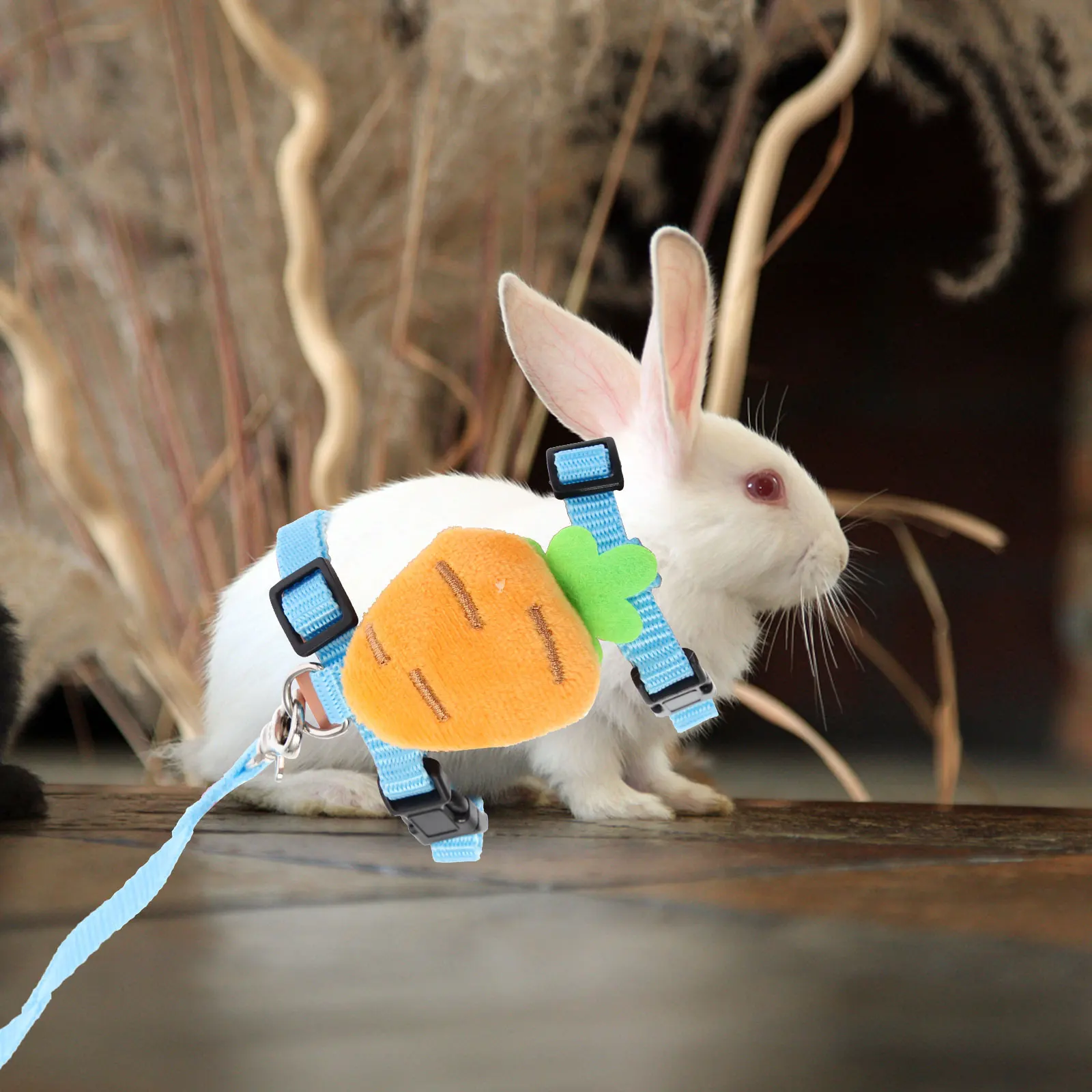 

2 Sets Decorate Pet Leash Bunny Collars for Rabbits Polyester Harness and Small Kit