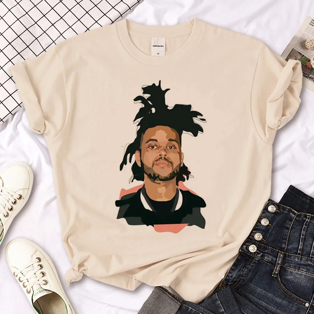 the Weeknd tshirt women Japanese graphic top girl Japanese manga y2k clothing