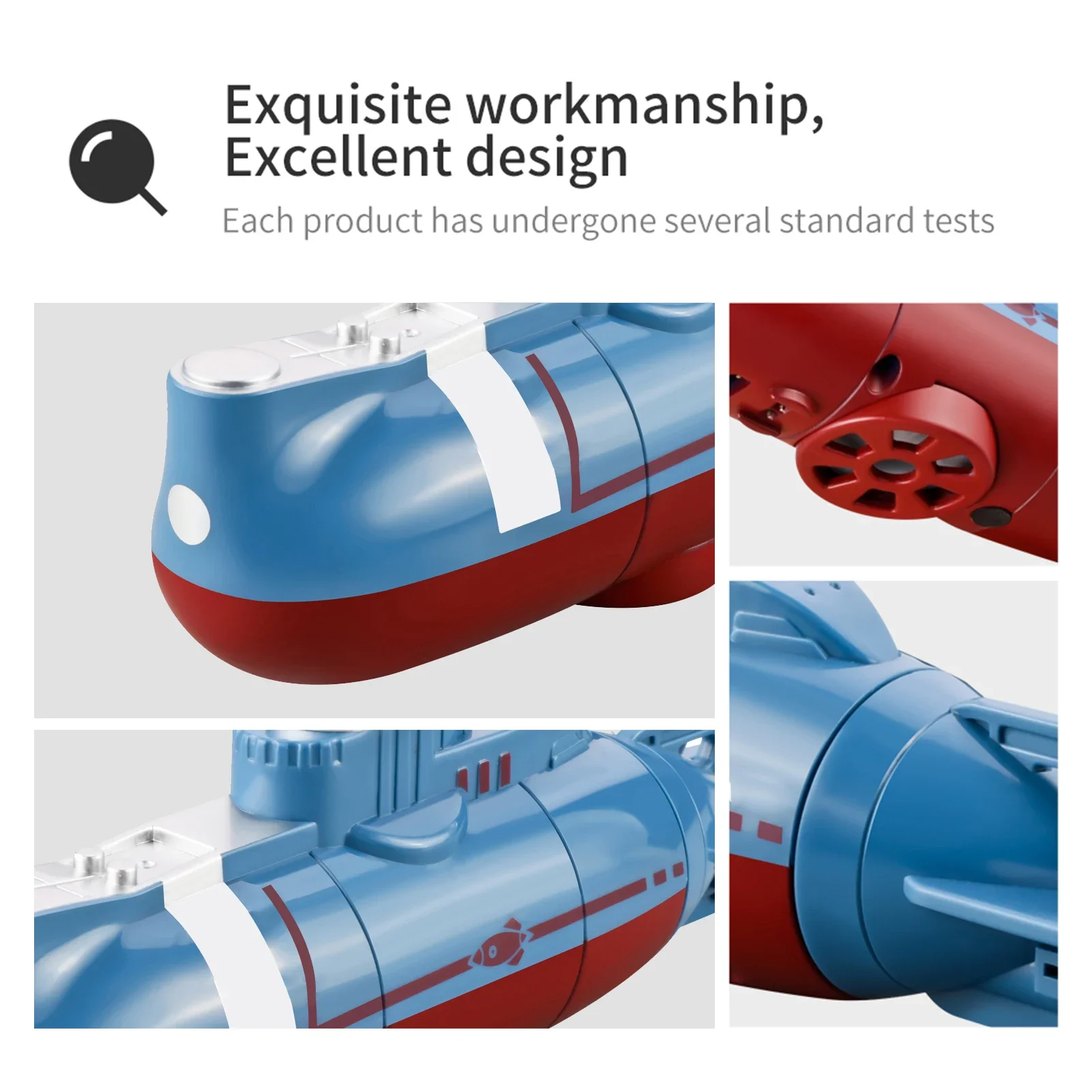 Mini RC Submarine 0.1m/s Speed Remote Control Boat Waterproof Diving Toy Simulation Model for Kids Christmas Gift  New Year Gift