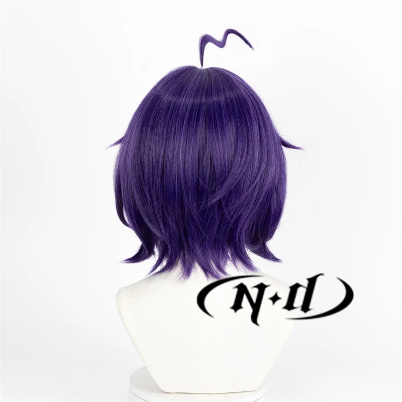 شعر مستعار بموجة قصيرة لكوسبلاي هزلي ، أند هيراجي أوتينا ، يتدفق ، الفتيات السحرية تأثيري ، الشعر باللون الأرجواني الداكن ، شعر مستعار للفتيات