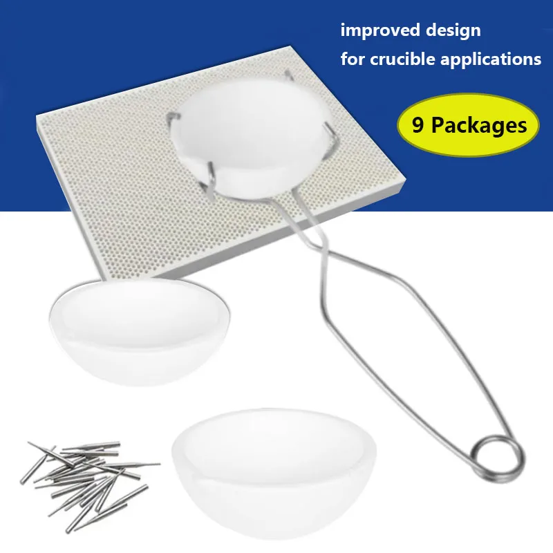 Kit de Fundição de Fundição de Soldagem para Fabricação de Jóias Quartz Crucible Tong Tijolo de Fogo Isolante Cadinho de Alumina para Fazer