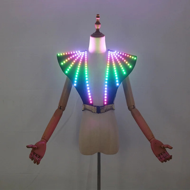 

Nightclub LED Clothes Women Luminous Light up Gogo Dancer Rave Outfit 2025 Vest Top Halloween Cosplay Anime Stage Wear