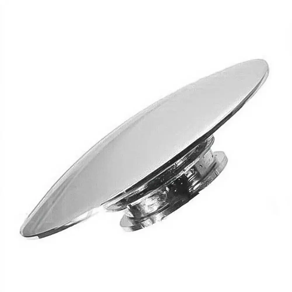 1Pcs Push Button Waste Sink Plug Silver Click Clack Drain Stopper Alloy 66mm Basin PopUp Cap Replacement Part for Bathroom Sink