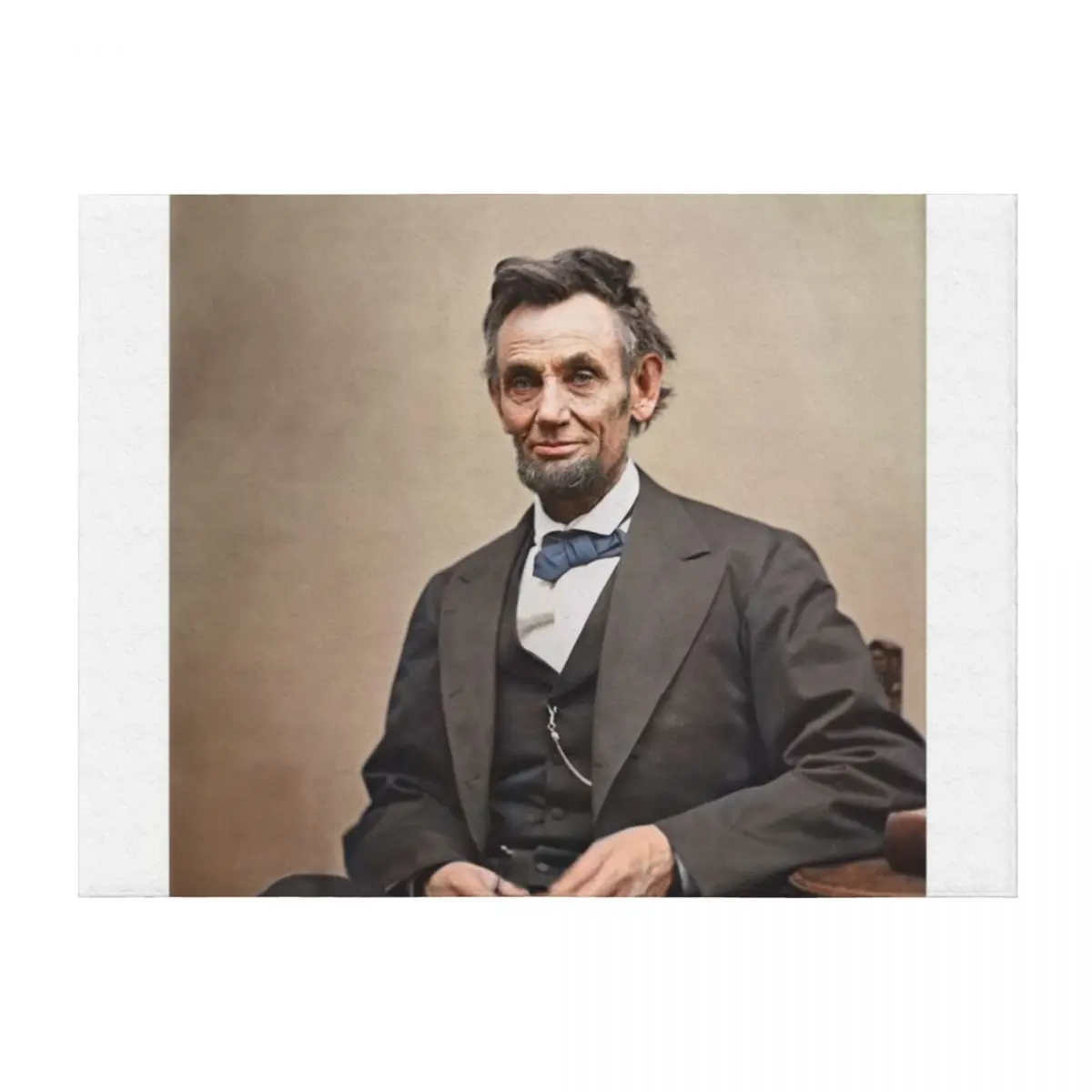 Colorized- Abraham Lincoln Throw Blanket Soft Beds Softest Thins Blankets