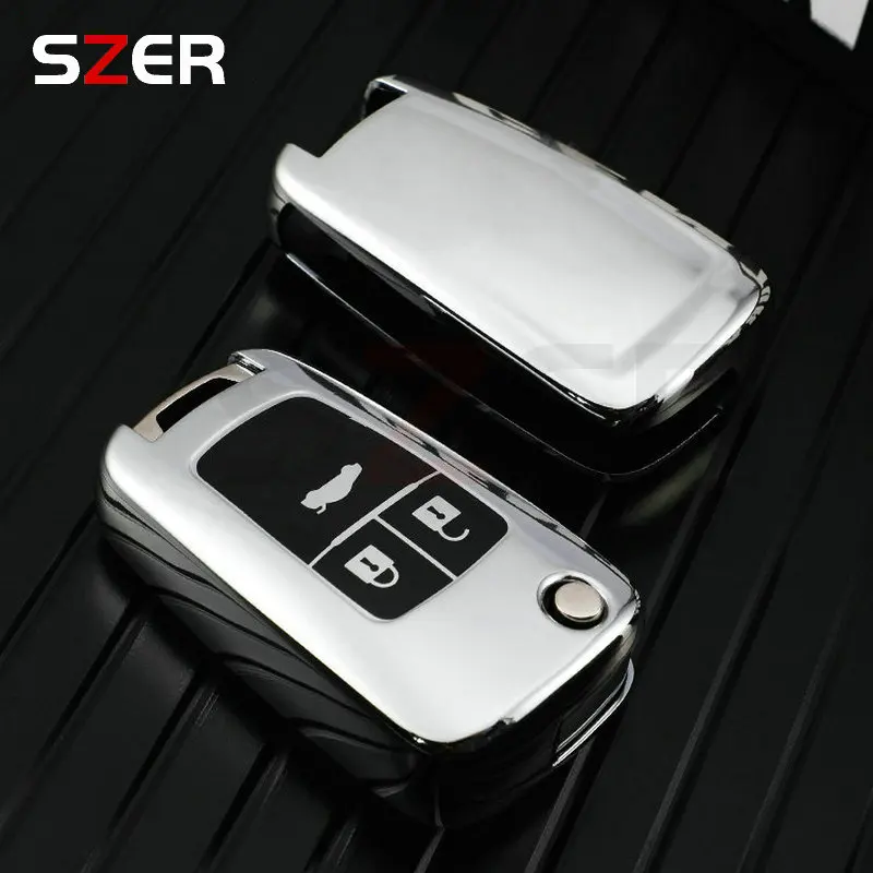 

TPU Car Flip Key Case Cover Shell For Chevrolet Cruze Aveo Trax Sail Malibu Captiva Opel Vauxhall Astra J Corsa Insignia Mokka