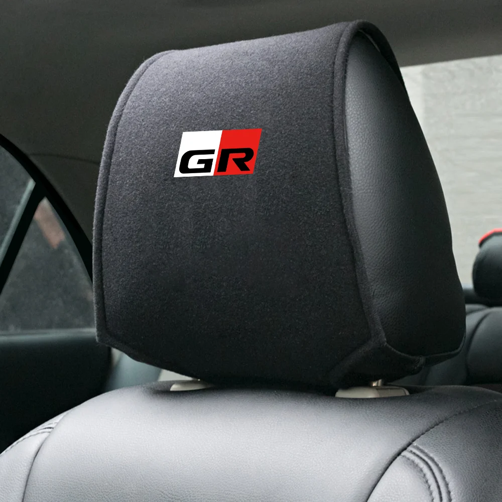 

For Toyota GR Sport Chr 2023 Yaris Hilux 86 Gazoo 1Pcs Car Seat Headrest Pillow Cover Auto Interior Accessories