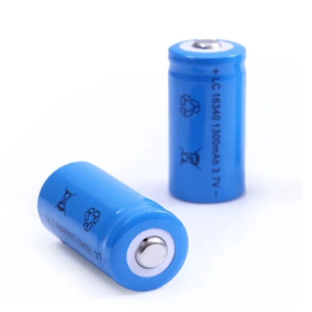 3.7V 16340 1300mAh Li-ion Rechargeable Batteries CR123A 123A CR123 Battery for Laser Pen LED Flashlight Headlamp Cell