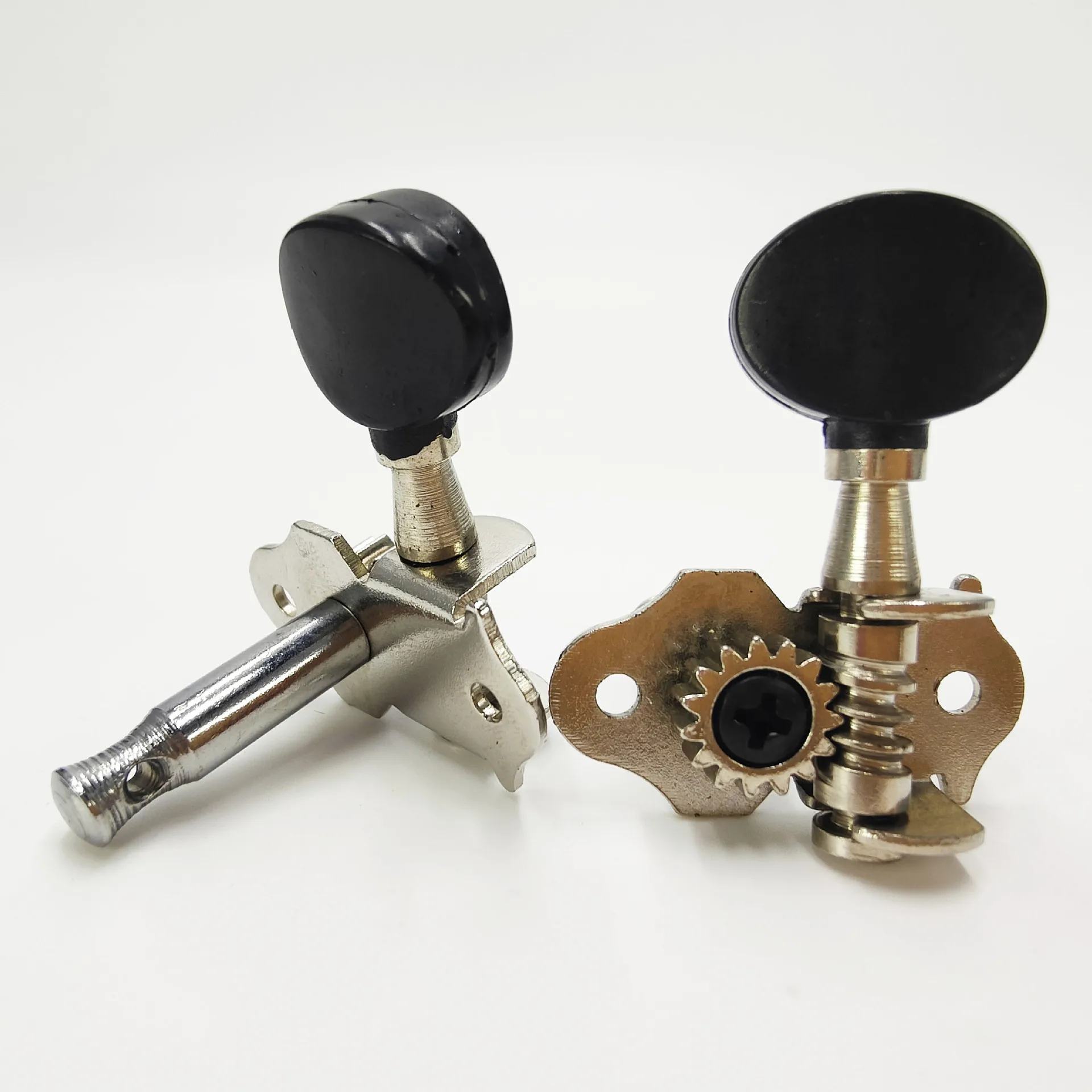 2R2L Open Ukulele Tuners Round Button Short Post Machine Heads Gear Ratio for 4-String Ukulele Parts & Accessories