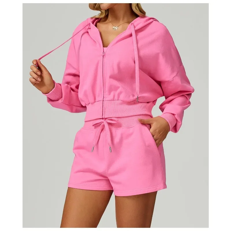 

Спортивная толстовка на молнии с капюшоном, повседневная свободная универсальная толстовка с капюшоном, женская спортивная одежда для бега и фитнеса