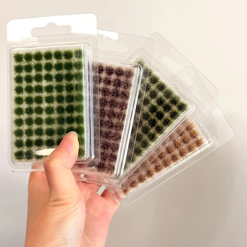 70tufts Static Grass Tufts for Miniature Garden Decor,Tiny Bonsai Model Grass Tufts,Crafts Mini Scene Decor,DIY Micro Landscape