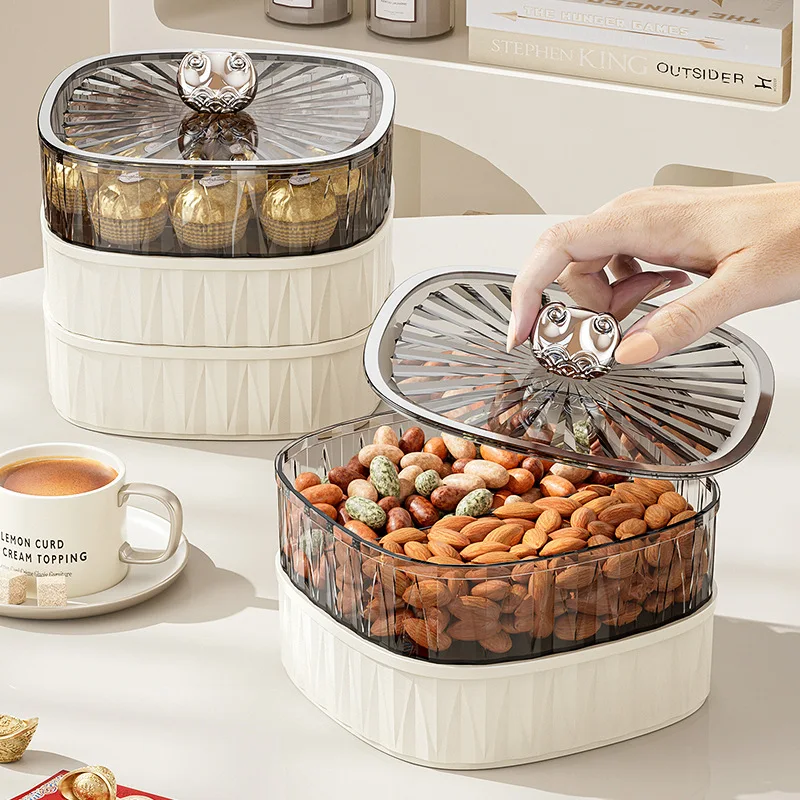 Light Luxury Home Dry Fruit Tray Living Room Coffee Table Candy Box Dim Sum Snacks Fruit Tray Nuts Seed Snack Tray dessert plate