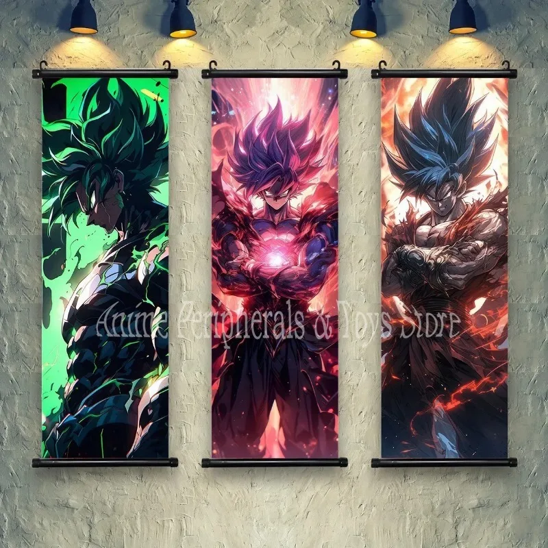 Dragon Ball Anime Poster Son Goku Home Decor Kakarotto Trunks Wall Art Bardock Hanging Scroll Painting Picture Zarbon Wallpaper