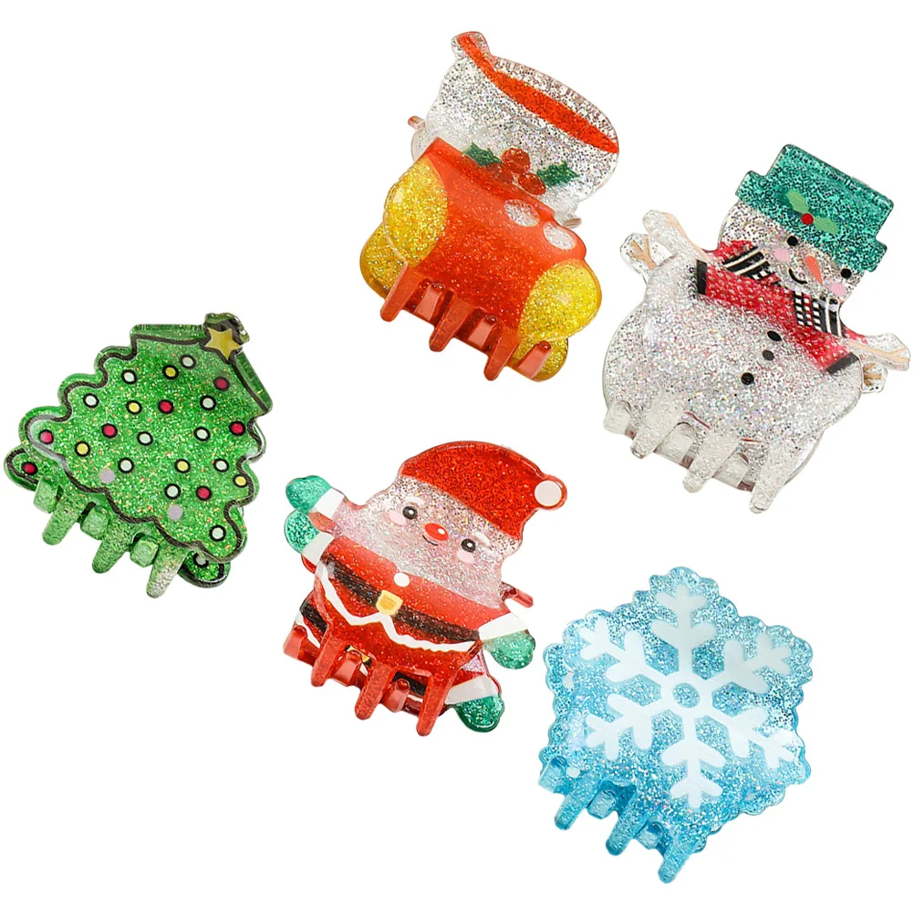 

5 шт., рождественские заколки для волос, маленькие прочные легкие заколки для волос, милые аксессуары для женщин и девочек, свадьба, день рождения, выпускной