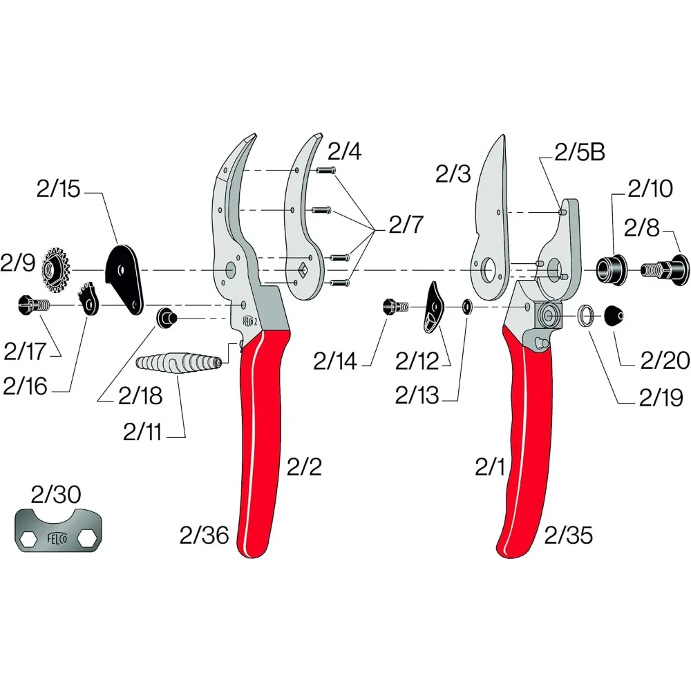 مقصات تقليم سويسرية الصنع مقاس 9.25 بوصة - ماكينة قص حديقة احترافية مع شفرة تجاوز دقيقة وجسم من الألومنيوم وأجزاء قابلة للاستبدال #3