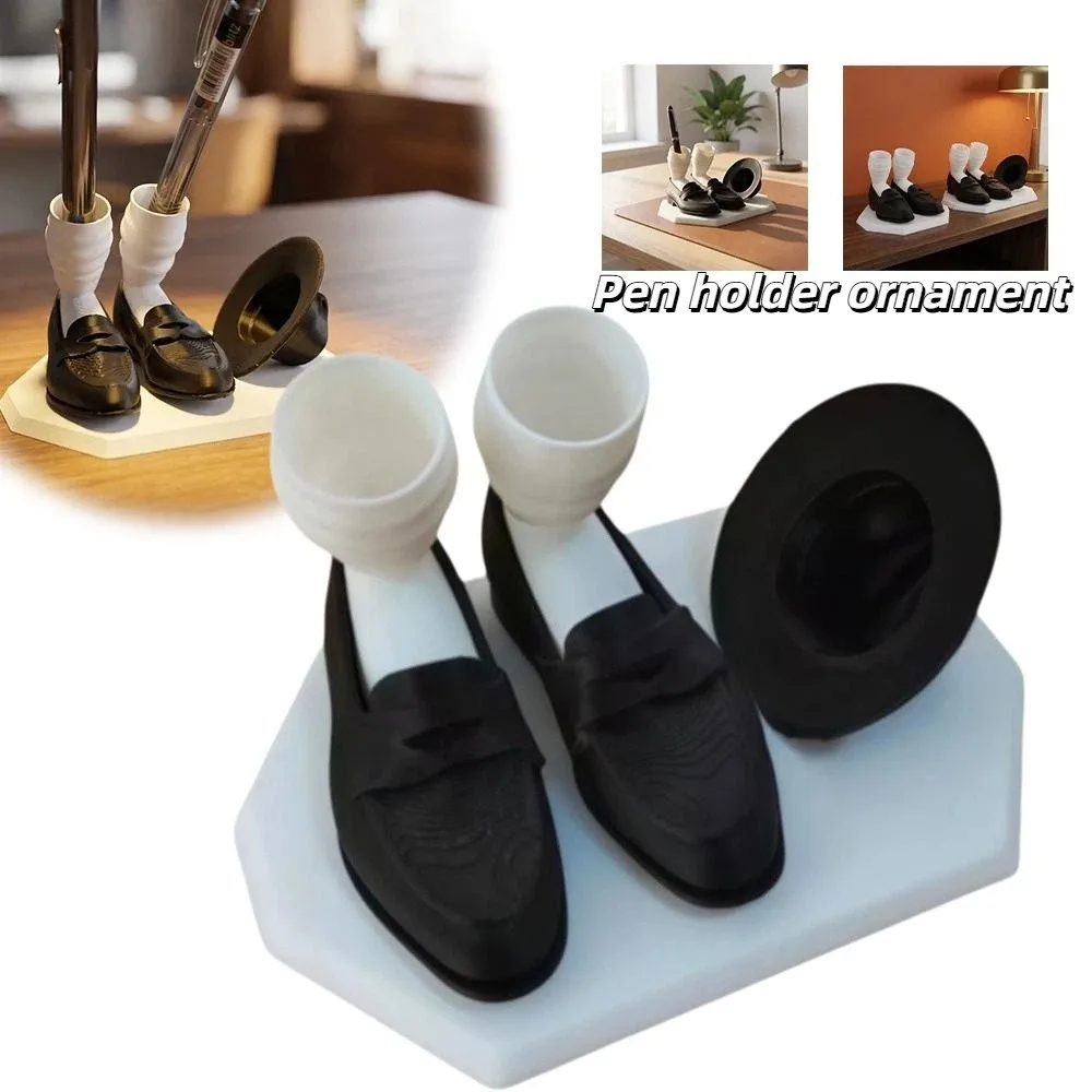 Funny Stylized Character 3D Printed Pen Holder Creative Art Ornament Dynamic Posture Desk Organizer Human Shaped Unique Design
