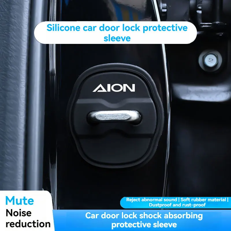 Car Door Silicone Protective Cover Door Lock Silent Anti-collision Shock-absorbing Buffer For Aion Car Accessories
