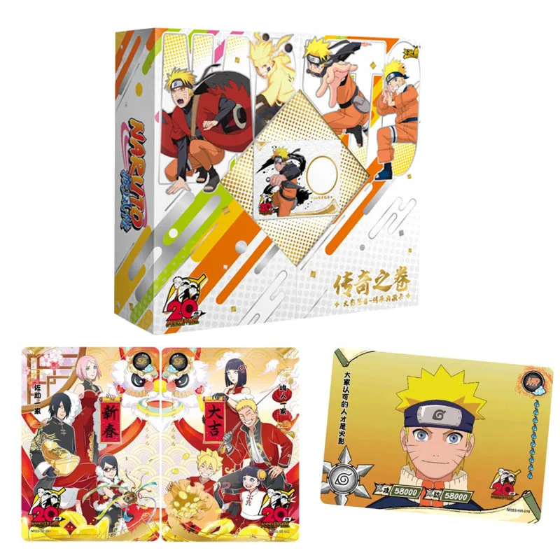 Wholesale KAYOU Original Naruto Card Legendary New Year Gift Box Limited Naruto Sasuke World Collection New Rare SV Golden Cards