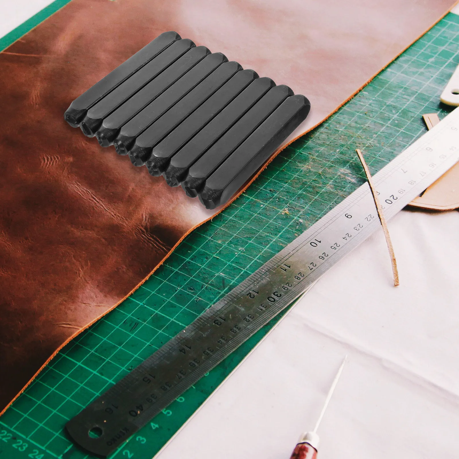 

9Pcs Metal Number Stamp Set Strong Steel Punch Tool for Jewelry Crafting Metal Stamping Kit Clear Accurate Imprint