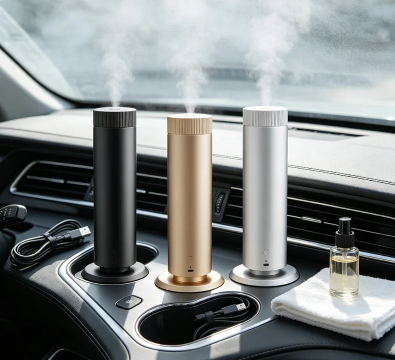 CE Approved Mini Aromatherapy Diffuser Portable Car Windshield Defogger Dual Purpose Fragrance Defogger Device