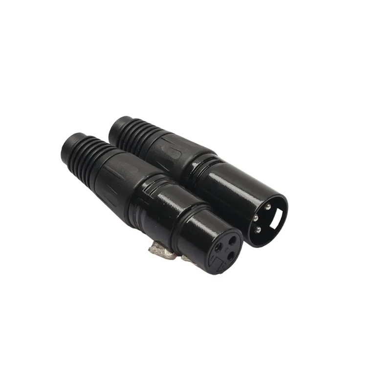 DMX 3 Pin XLR Connectors Female Microphone Mic Cable Plug Connector Audio Socket