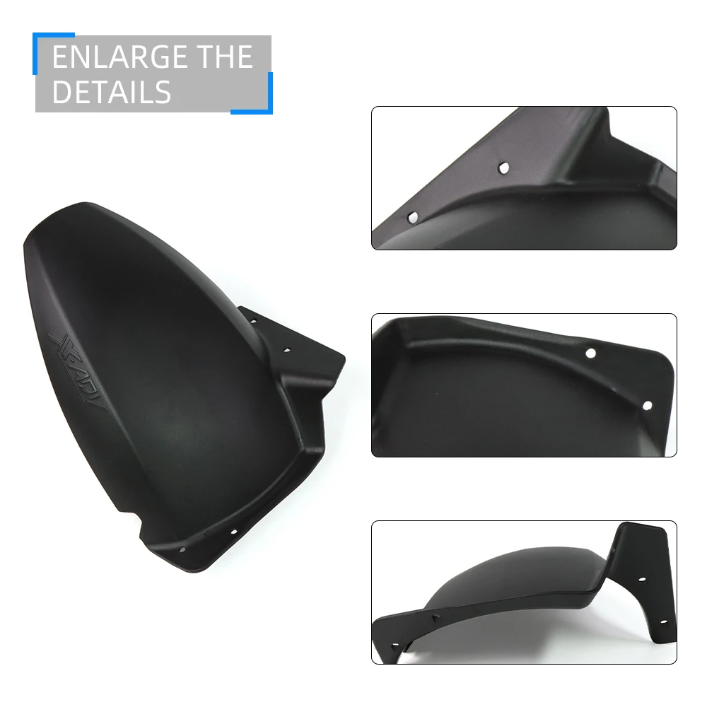 For Honda XADV 750 X-ADV XADV750 2021-2026 Rear Fender Extender Protection Splash Guard Cover Plastic Accessories fiber texture