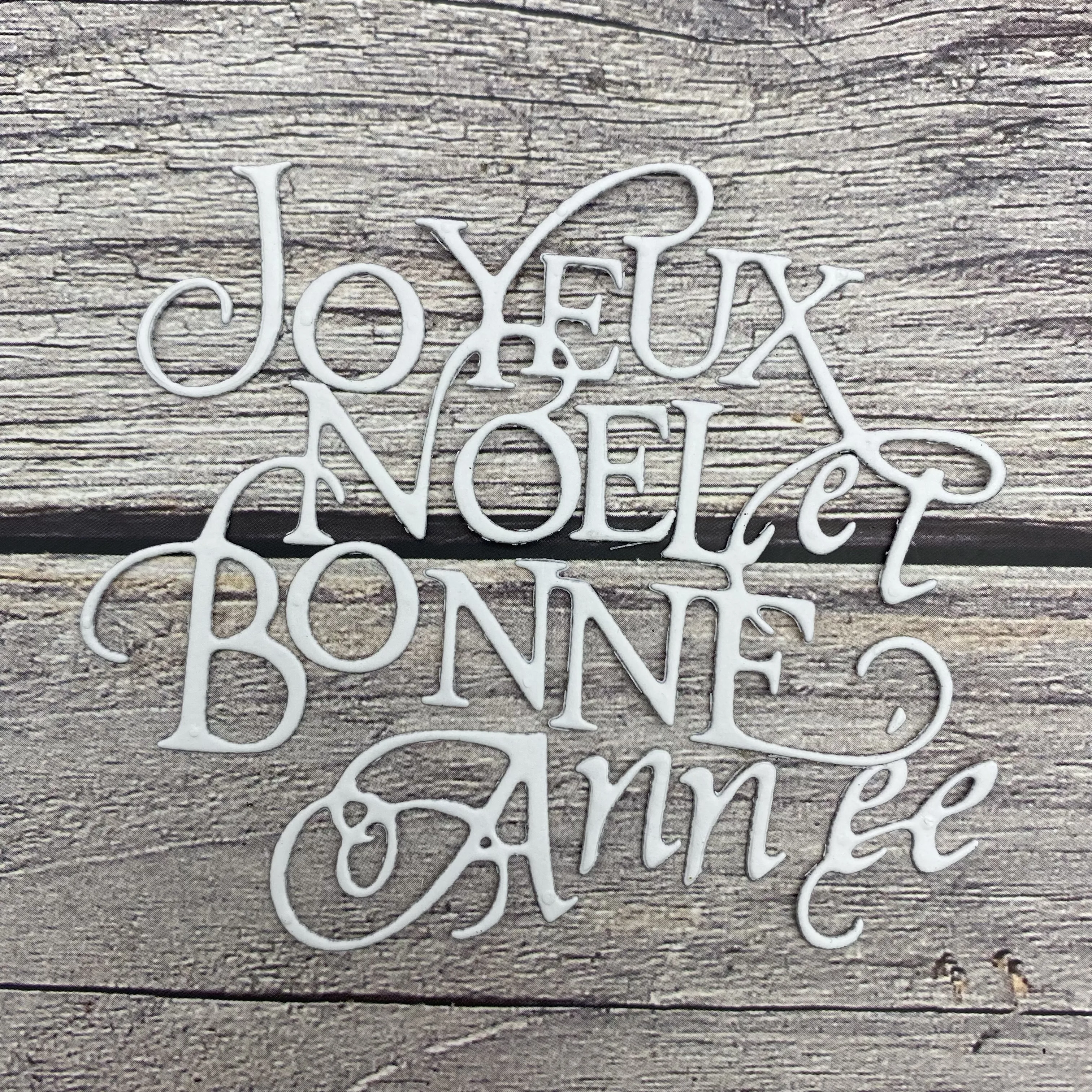 Französisch Wörter Joyeuses fêtes joyeux noël et bonne année Metalls chneid werkzeug für Gruß karte machen Scrap booking DIY Geschenk 2023 neu