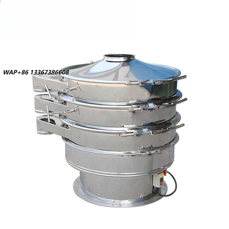 Seed Processing Rotary Vibrating Screen - Sieves Wheat, Corn & Soybean Seeds, Removes Impurities for Grain Cleaning & Grading