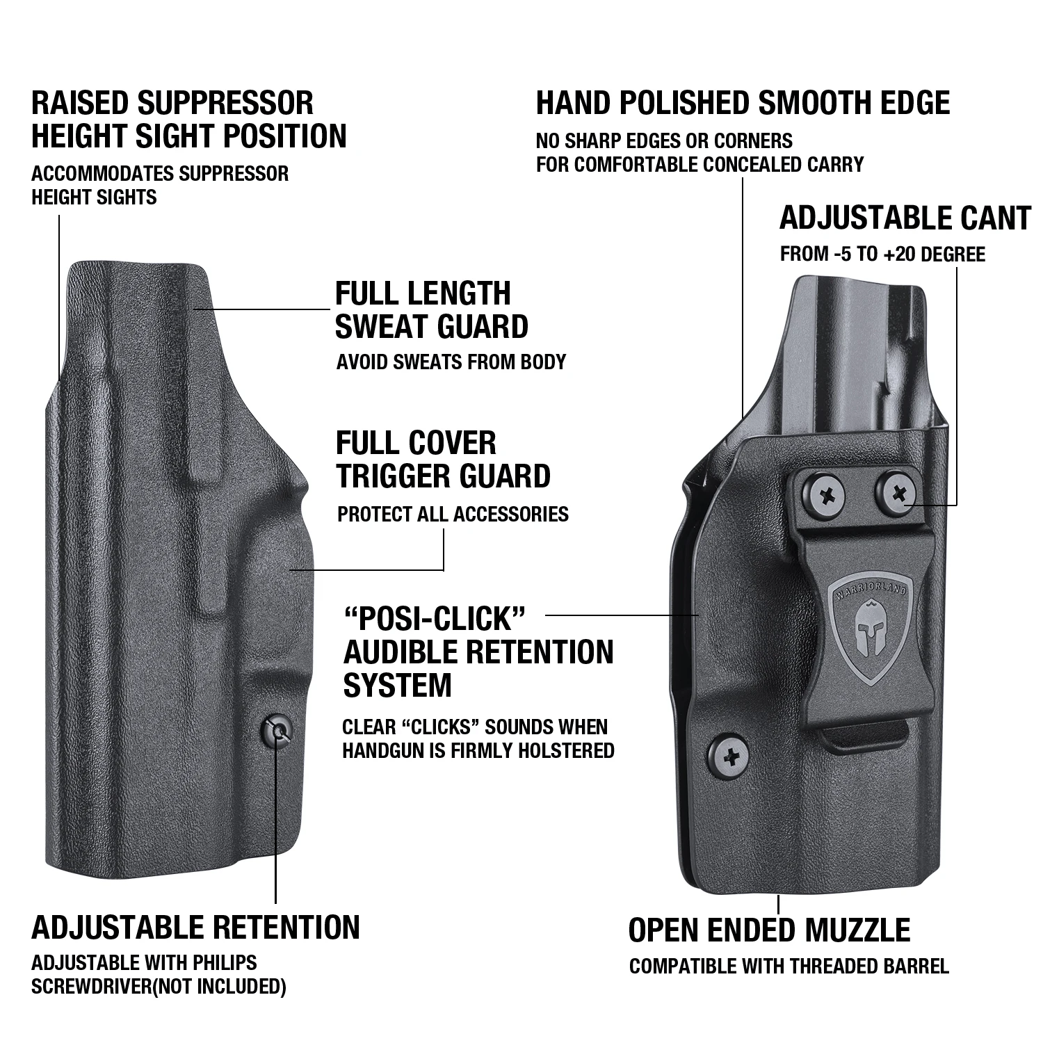 Glock 43X MOS Holster Fit For Glock 43X MOS IWB Kydex Belt Pouch Men\'s Outdoor Accessories Bags Right and Left Hand