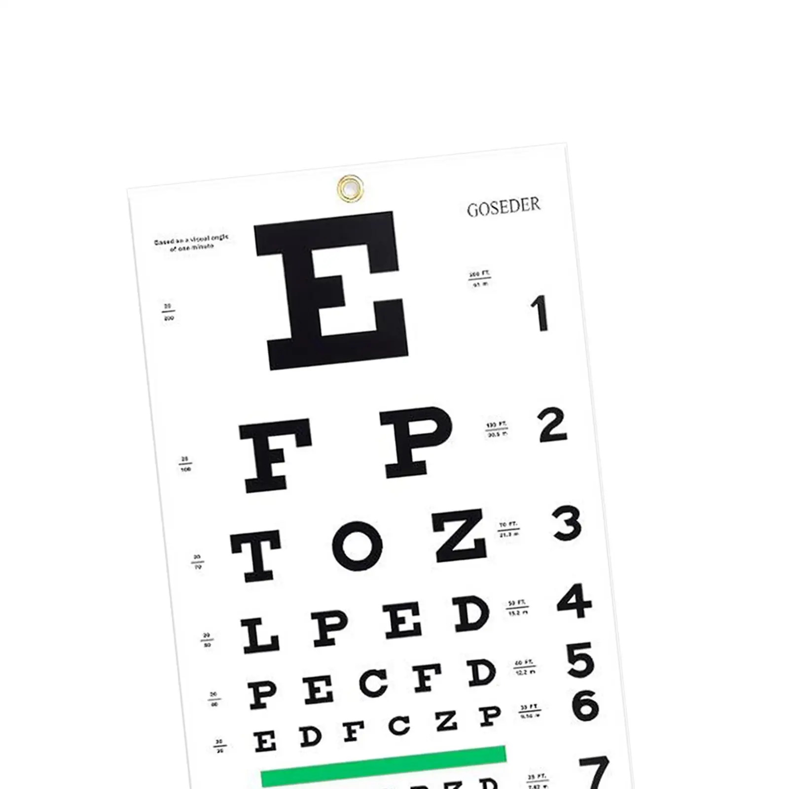 Eye Chart Visual Acuity Test Educational Wall Chart for Kids Room Decoration PVC Low Vision Testing Tool for Home Office