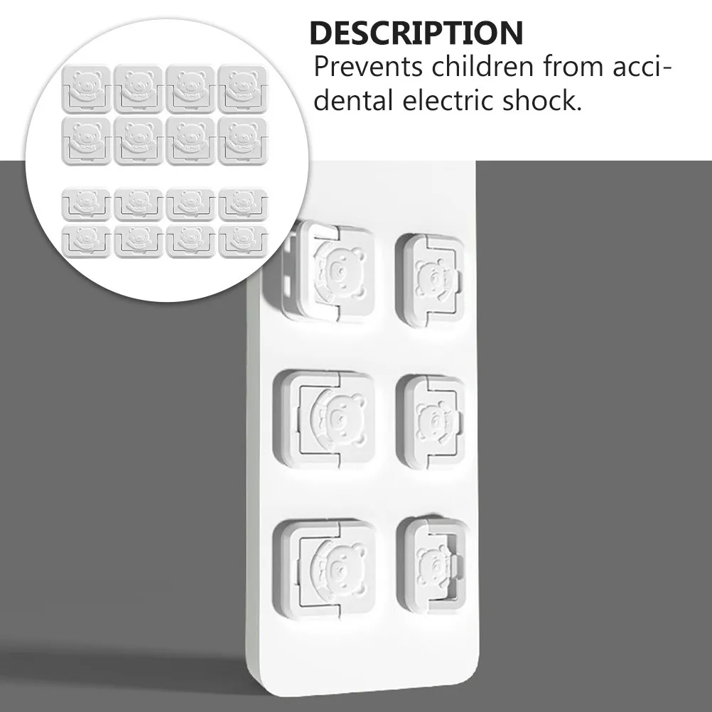 16Pcs Child Safety Socket Protectors Child Safety Outlet Cover For Nursery Organizer Plug Electric Shock Prevention