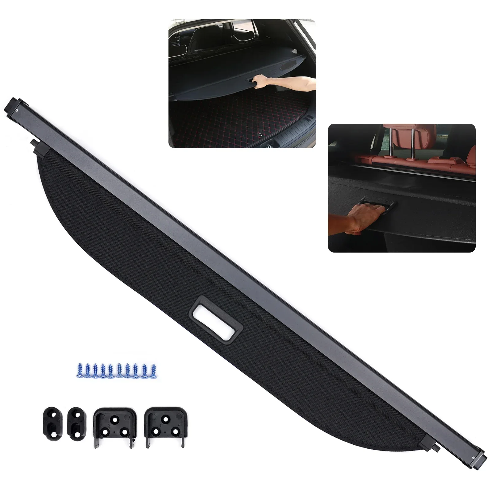 

Universal Black Trunk Cargo Cover for Kia Seltos 2020 2021 2022 2023, Car Trunk Shade Protector & Security Shield, Lightweight