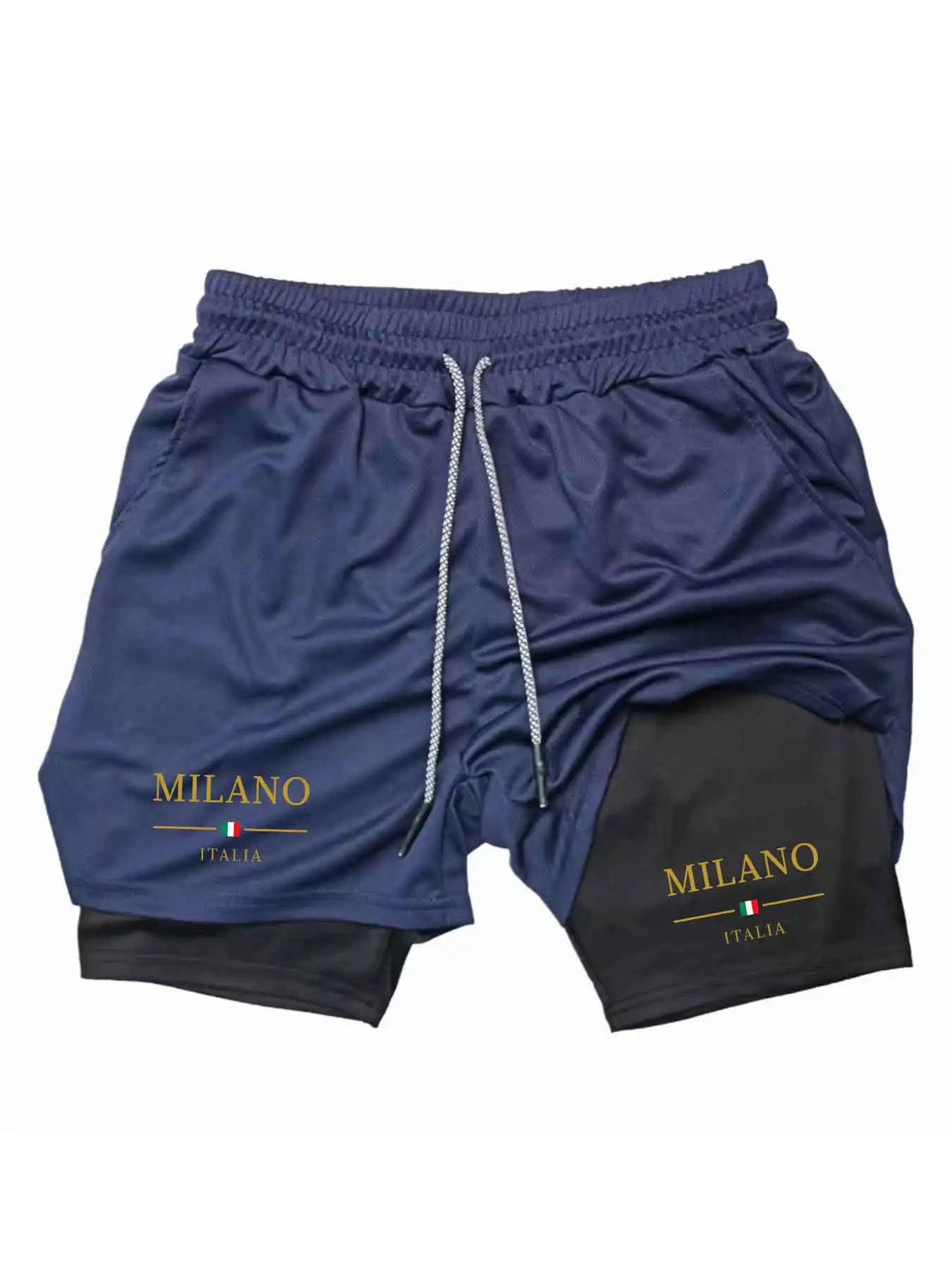 2026 Sommer Sport Doppellagige 2-in-1 Gym-Laufshorts für Slow Running und Freizeit – Sportbekleidung Fitness Doppellagige Shorts