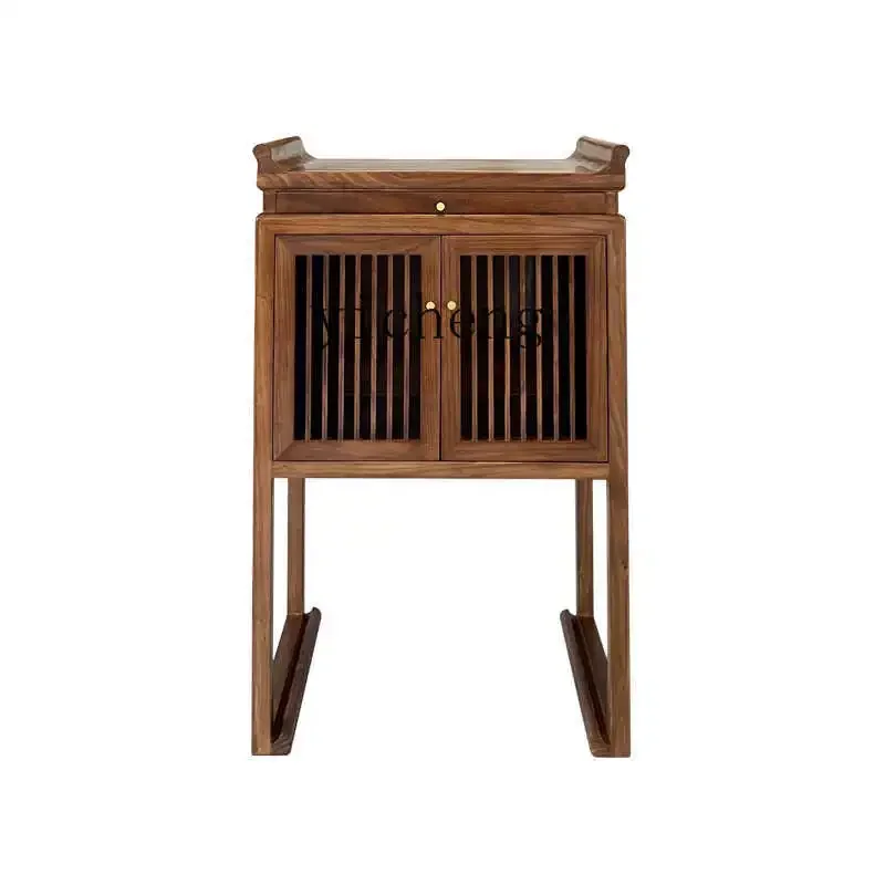 CZ  Solid Wood Strip Case Home Simple Modern Hall Three-Layer Altar Old Elm Wood Offering Table Incense Case Buddha Altar