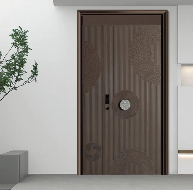 Modern Anti-Theft Entry Door for Apartments and Exterior Use Offering High Quality Sound Insulation