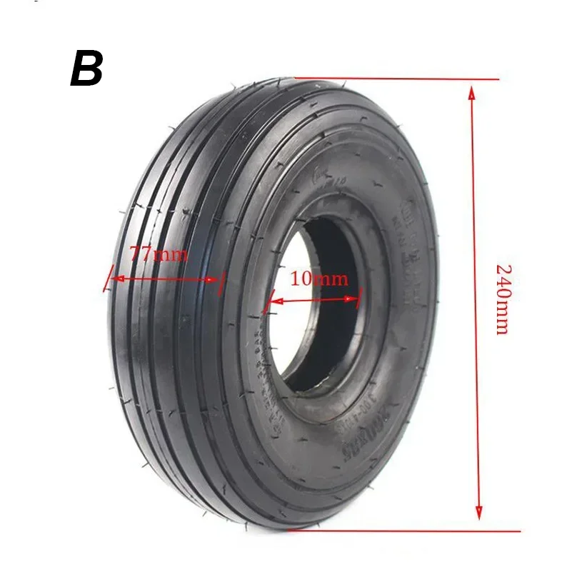 Wear-Resistant Rubber Tire 260x85 Inner Tube 3.00-4 260*85 for Electric Kid Gas Scooter Wheelchair  ATV Go Kart Razor E300 Tyre